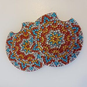 Car cup coaster desert mosaic